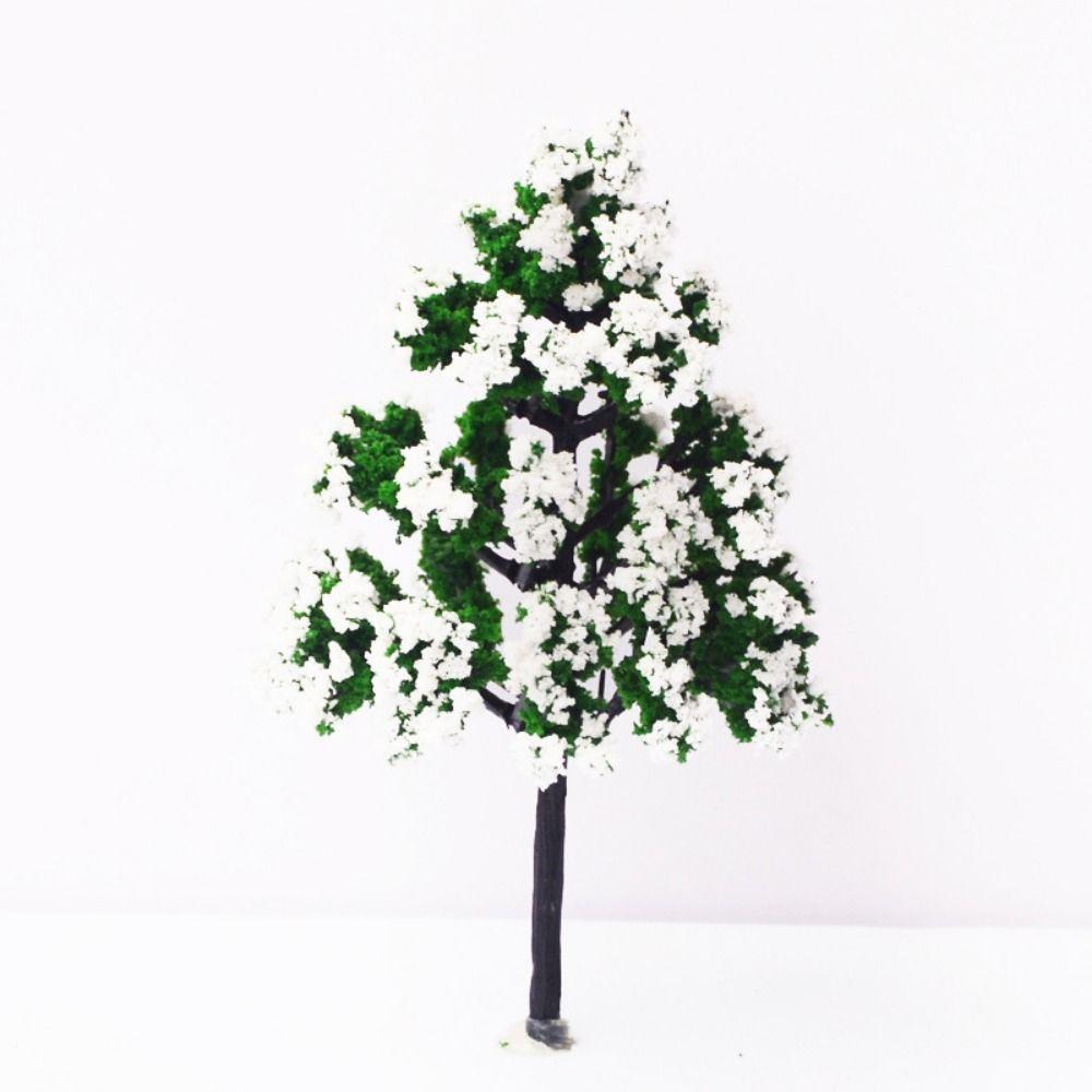 5pcs Green Mini Snow Pine Model Trees Plastic Winter Snow Scene Tree High Quality DIY Crafts
