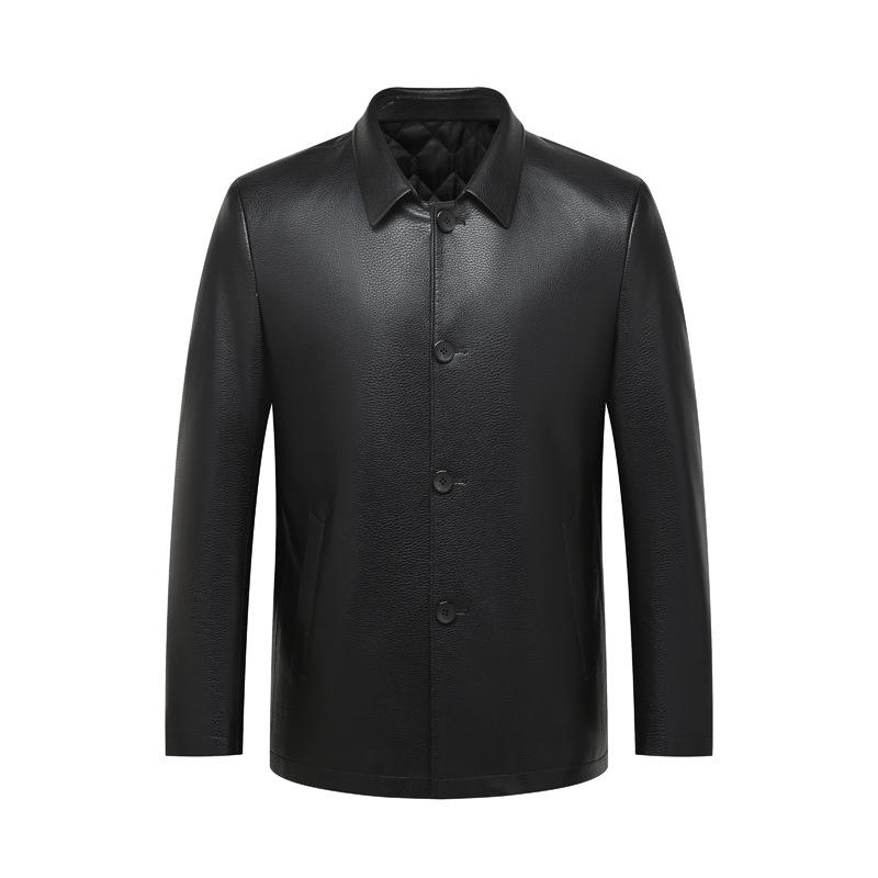 Lederjacken für Herren mittleren Alters, große Echtlederjacken, lässige, lockere Lederjacken für Väter