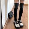 Damen Frühling und Herbst Reine Farbe Passende Farbe Zeigen Dünne Bein Socken