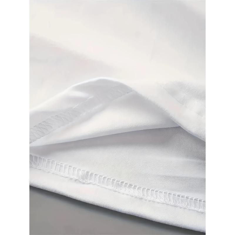 European Size Women's Casual Short Sleeve T-Shirt with Witch on Broomstick & Bats Print, Contrast Color Block Design, Round Neck, Machine Washable