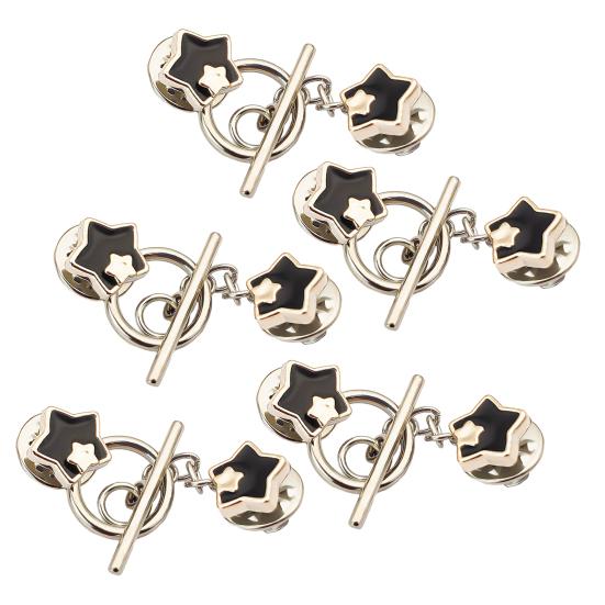 5 Pcs Chain Button Pins Cardigan Closure Fastener No Sewing Detachable Decorative Buttons for Sweaters Cardigans