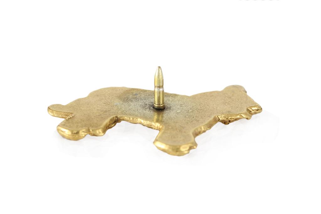 Briard, Berger de Brie II - Dog brooch in decorative box, elegant gold-plated pin, Art-Dog brand jacket pin