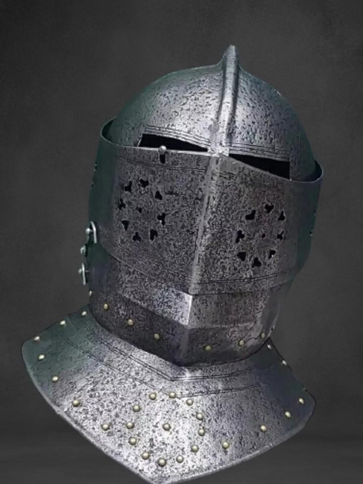 Knight Tournament Close Armor Helmet Medieval Best Look 18GA SCA LARP