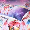 Bedclothes Bedding Set Luxury Starry Sky Dreamcatcher Beding Set King Queen Full Bohemian Feather Duvet Cover With Pillow Case