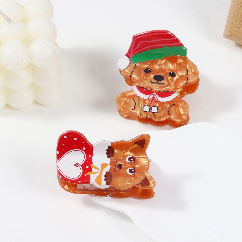 PVC Cat Hair Clip Puppy Christmas Shark Clip Cute Animal Dog Hair Claw  Festival