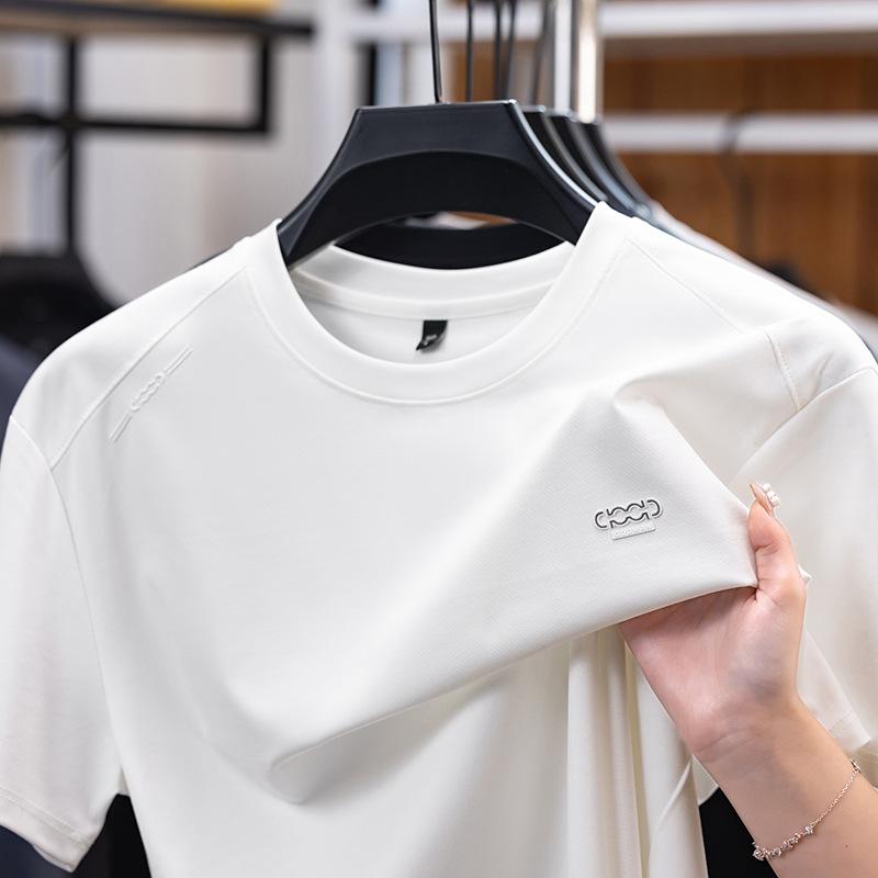 Summer Men s Fashion Casual Minimalist Breathable Comfortable T-Shirt M белый