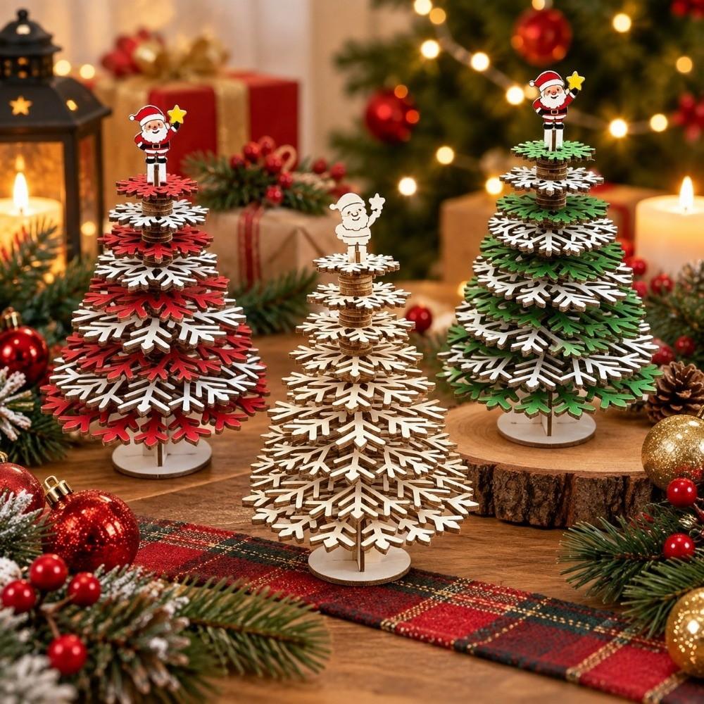 DIY Christmas Tree Ornament Santa Claus Christmas Tree Statue Home Decoration