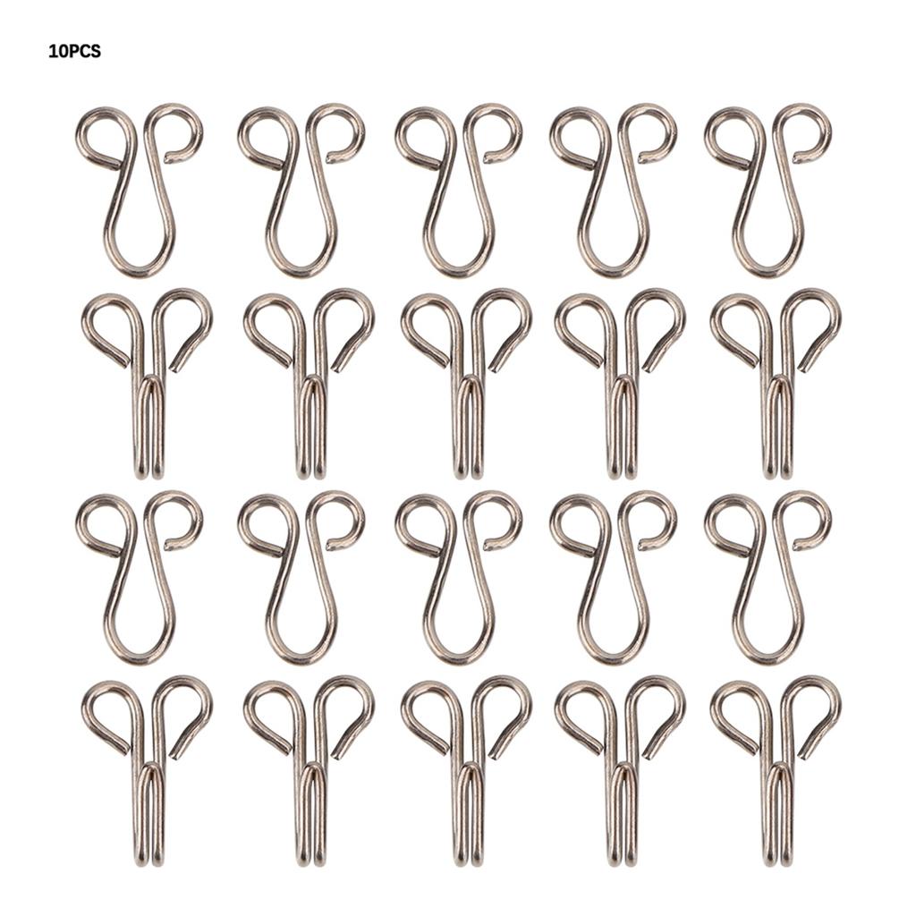 10 ks háčků na kožich Šití na spodní prádlo přes kabát(Černá)