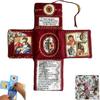 Croce Inclusa Tasca Fatta a Mano Devozionale Edizione Fede con Croce Immagini di Santi Preghiere Tasca da Cucito Devozionale