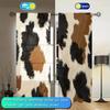 2pcs Cow Pattern Printed Curtain for Home Decor - Rod Pocket Window Treatment for Bedroom   Office   Kitchen   Living Room