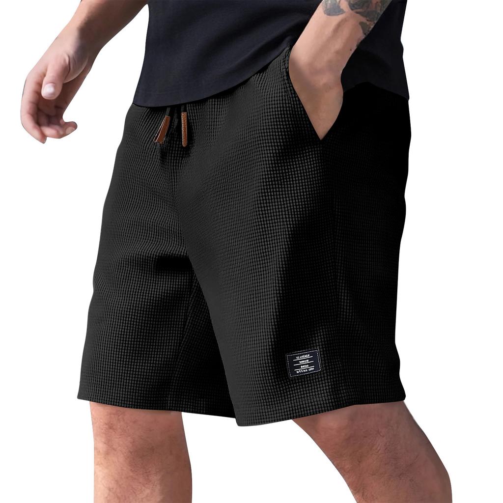 Men's Summer Casual Shorts Men's Fashion Sports Textured Shorts
