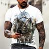 Wolf Graphic T Shirts Men's 3D Print T-shirt Summer Short Sleeve Oversized Men Clothing Harajuku Male Tops Casual Streetwear
