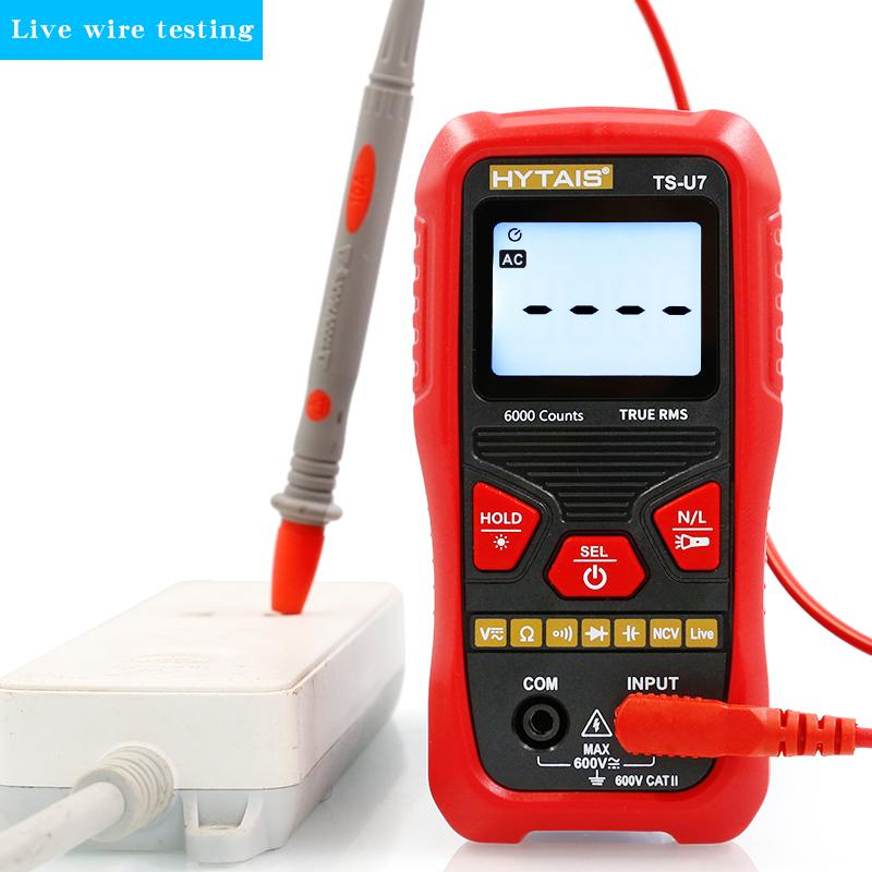 TS-U7 Fully Automatic Recognition Multimeter, Auto Recognizing Capacitors, Diodes, Mini Anti-burn Universal Meter