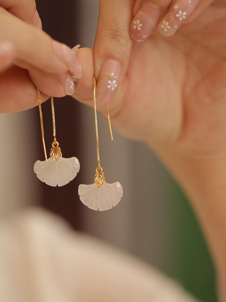 Lily of the Valley Hanfu Pendant Earrings - Ancient Style Cheongsam Accessories for Women