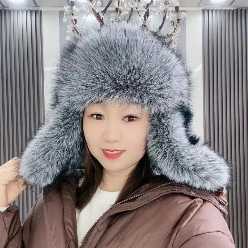 

Женская зимняя шапка с защитой ушей, ветрозащитная, сохраняющая тепло, для активного отдыха, катания на коньках, сноубординга, шапка-ушанка 1PC серебряный/серый