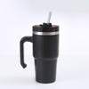 Stainless Steel Vacuum Insulated Travel Mug With Handle Straw 20oz Double Wall Cold Retention Cup Car Office
