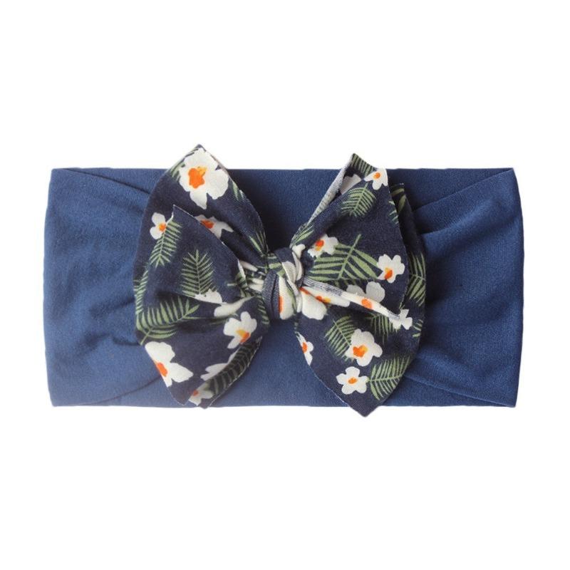 New baby headband, cute printed bow children's headscarf, thin breathable baby hair accessories