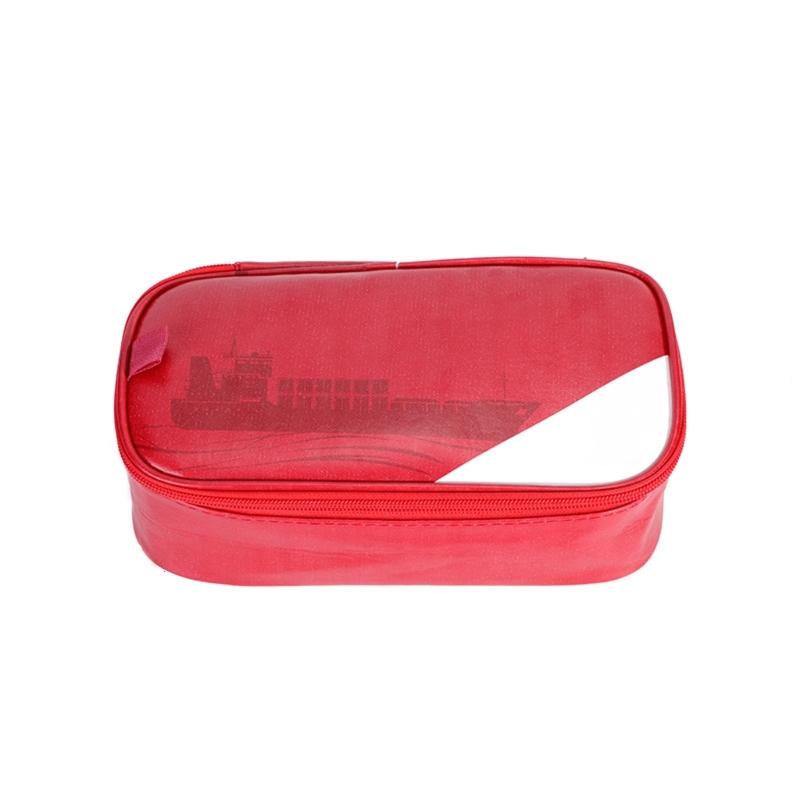 Waterproof PU Leather Pencil Case High Capacity Pencil Pouches Multi Compartment Zippered Pen Bag For Student Adult Kid