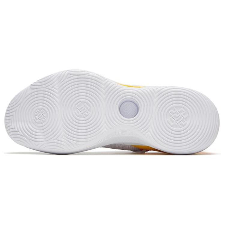 Anta KT Fly Fashion Fabric Slip Resistant Abrasion Resistant Low top Basketball Shoes Men's White Yellow 112321606-5