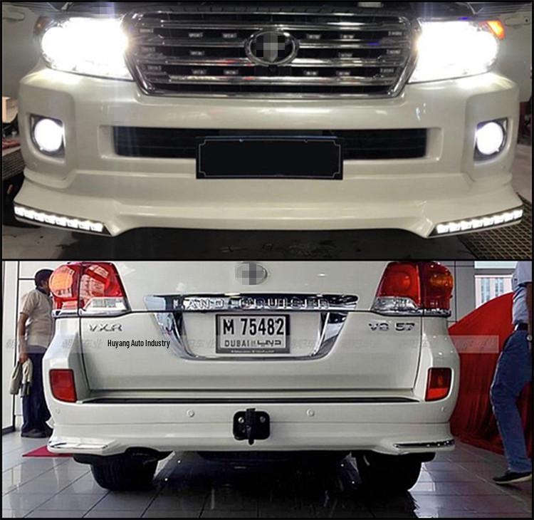 Compatible Body Kits for 12-15 Toyota Land Cruiser: Front & Rear with Lights and Front Bumper Modification Fan.