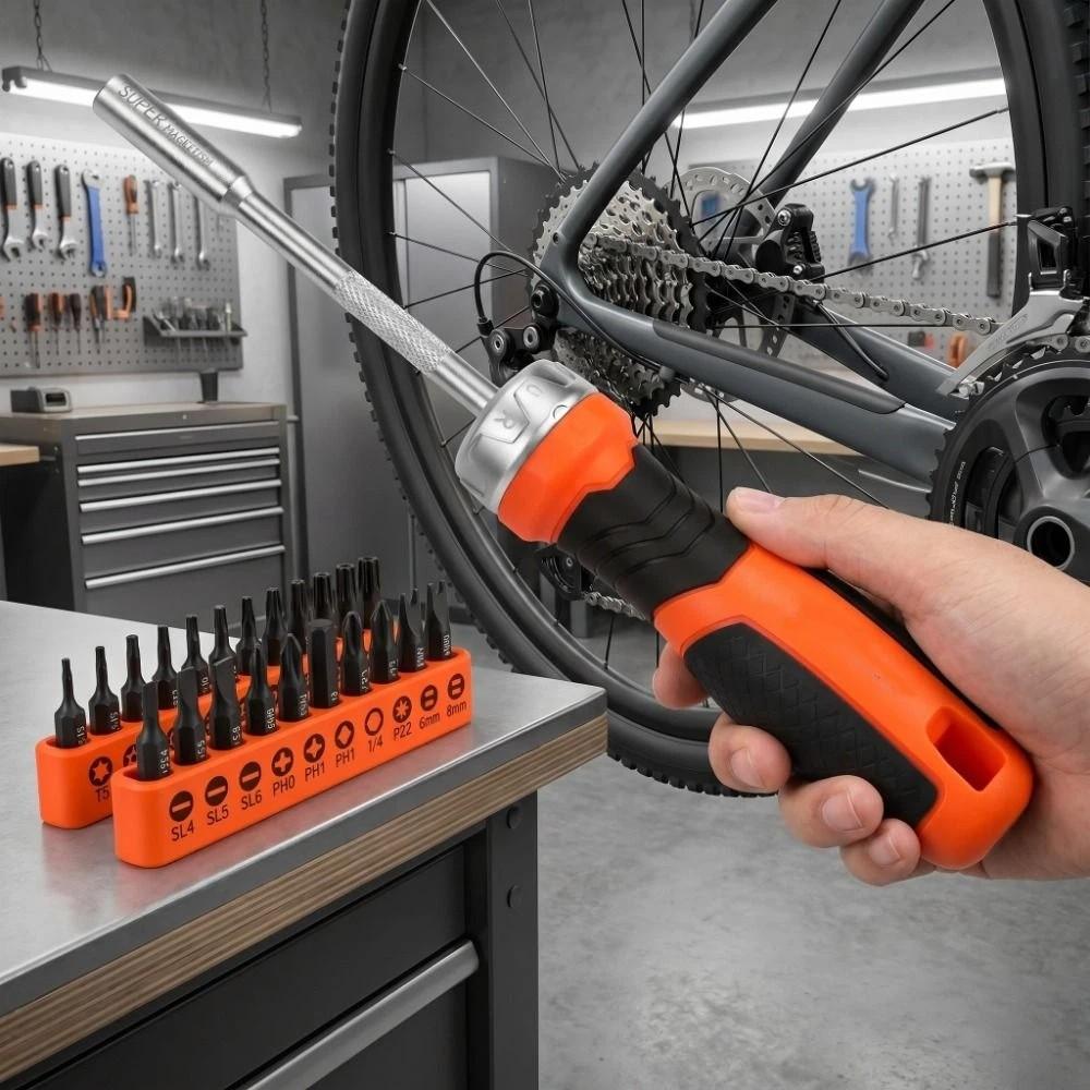 Rotating Handle Screwdriver Set Built-in Magnet Multifunctional Screwdriver Screw Removal