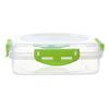 Recipiente para sanduíche com tampas Bento Lunch Box Caixa de armazenamento de cozinha hermética sem BPA Anel de vedação de silicone Suporte para sanduíche para preparação de refeições