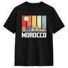 Afrique Maroc Skyline Marocains Souvenir Africain Gibraltar T-shirts 100% Coton Hauts Manches Courtes Col Rond Imprimé