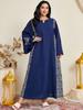 Eid al-Adha Arabic Patchwork Plus Size Party Dress