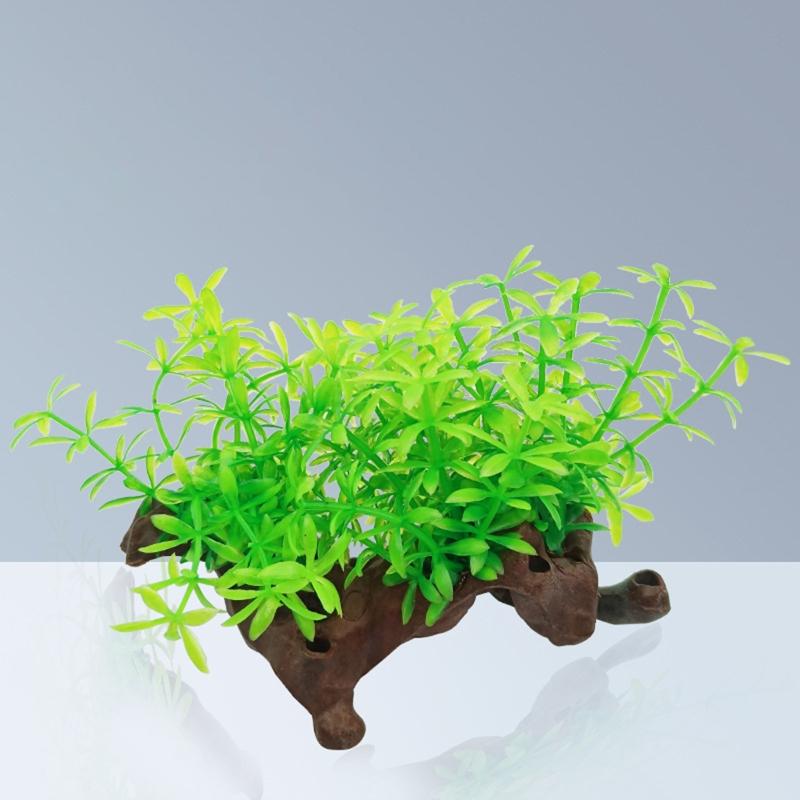 Artificial Driftwood Twigs Branch Aquarium Plastic Plant Fish for Tank Hide Leaves Ornament Non Toxic Safe for All Fish