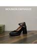 fashion 2024 New Spring Autumn Women Pumps Natural Leather Platforms Loafers Square Toe Buckle Woman Working Casual Shoes