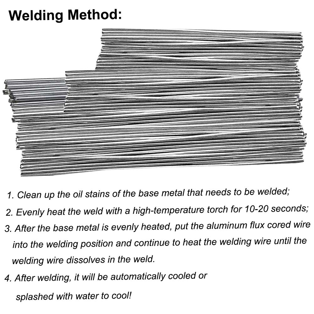 5-10Pcs Low Temperature Easy Melt Aluminum Universal Welding Rod Cored Wire Rod Solder No Need Solder Powder Weld Bar for Propane Torch
