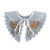 Embroidered False Collar for Women Teens Girls Elegant Detachable Faux Collar Blouse Collar Fashion Clothing Accessories