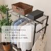 Doshisha Luminous Noir Clothes Rack, Black, 80cm Wide, Casters, Drawers, S-Hooks, Pole, and Seat, Large Capacity Wardrobe Storage, Sturdy, U-Shaped Ba