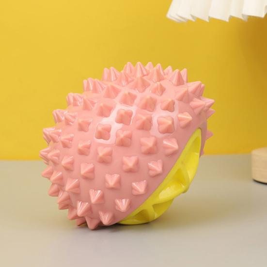 Squeaky Durian Dog Toy Spiky Durian Dog Chew Toy Teeth Cleaning Toy for Aggressive Chewers Outdoor Training Fetch Game