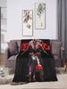 Denji and Makima Chainsaw Man Anime Blanket Soft Plush Flannel Throw for Bed Home Decor Gift for Fans