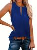 2025 Summer Women's Fashionable Elegant V-neck Buckle Vest