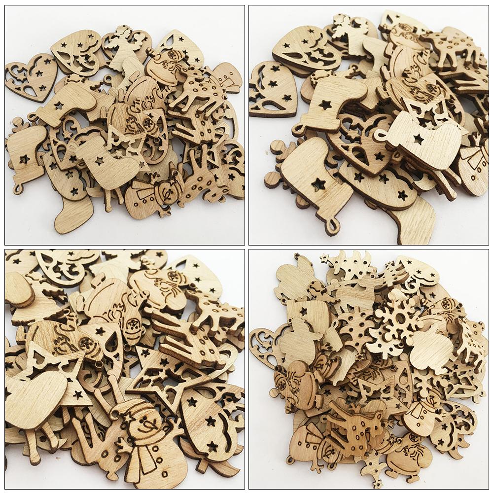150Pcs Christmas Decoration Wood Slices Premium Hanging Pendants for Tree Wall Door Porch Decor Xmas Ornament Home Garden Party