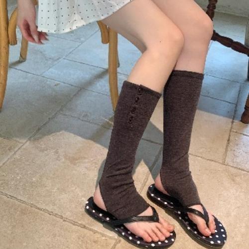 Spring and Summer Thin Socks Women's Ballet Style Calf Pile Pile Foot Socks Japanese Ins All-match Leggings