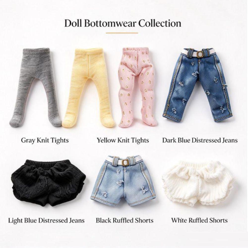 Solid Color Lantern Pants Dress Up Socks Pants  For 1/12 Bjd Doll/for 1/11 OB11&ymy Model Toys
