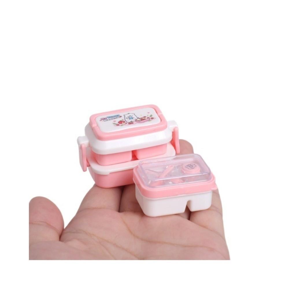 Kitchen Props Simulated Dinner Box Miniature Bento Box Model Kids Pretend Play Toy Set