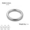 Stainless Steel Gold Zircon Rings Women Men Polished Finger Ring Minimalist Simple Jewelry