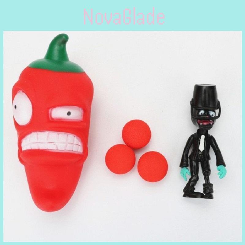 Pvz Plantas Vs Zombis Lanzaguisantes Figura de Acción de PVC Decoración de Madera de Pascua Para Niños