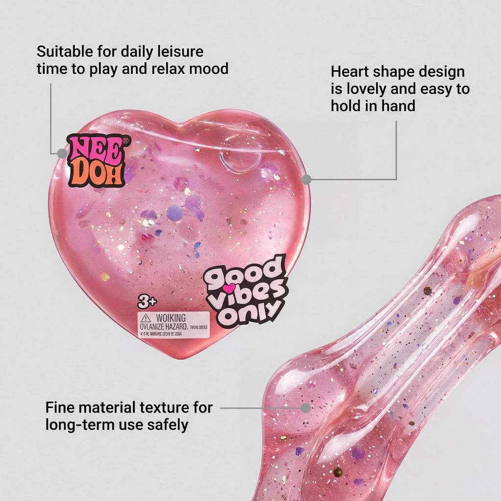 Heart-Shaped Stress Toy: Soft, Comfortable, Non-Greasy, Fast Rebound, Cute, Portable Palm Size