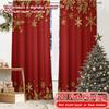 2D Flat Printing  2pcs Holiday Cheer Modern Curtain Fabric Versatile Polyester Fabric Curtains Thermal Insulation   and Room