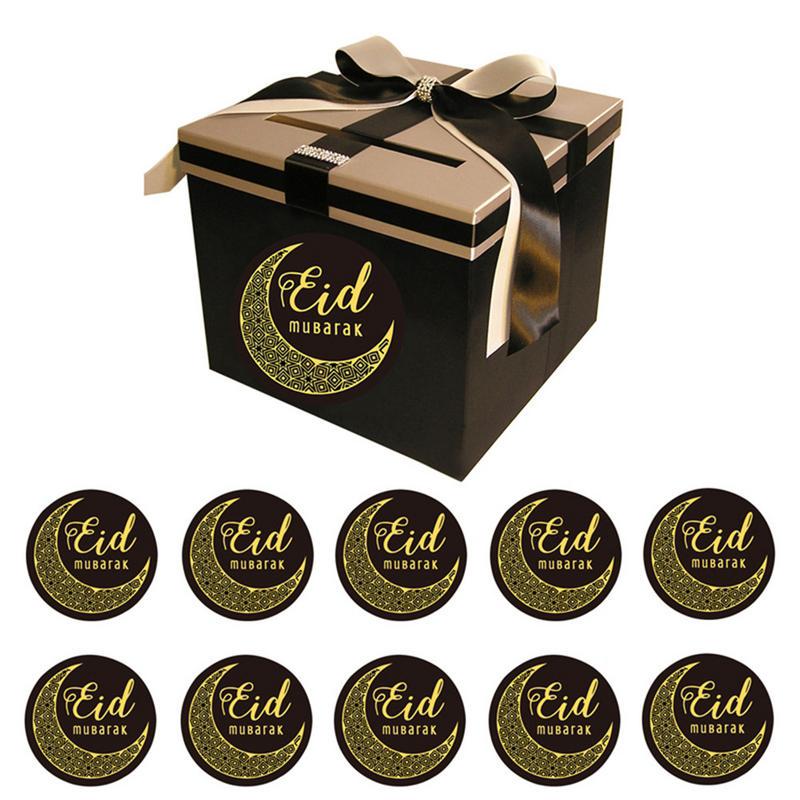 Happy Eid Mubarak Paper Gift Box Ramadan Decorations Islamic-Party Decal Deco
