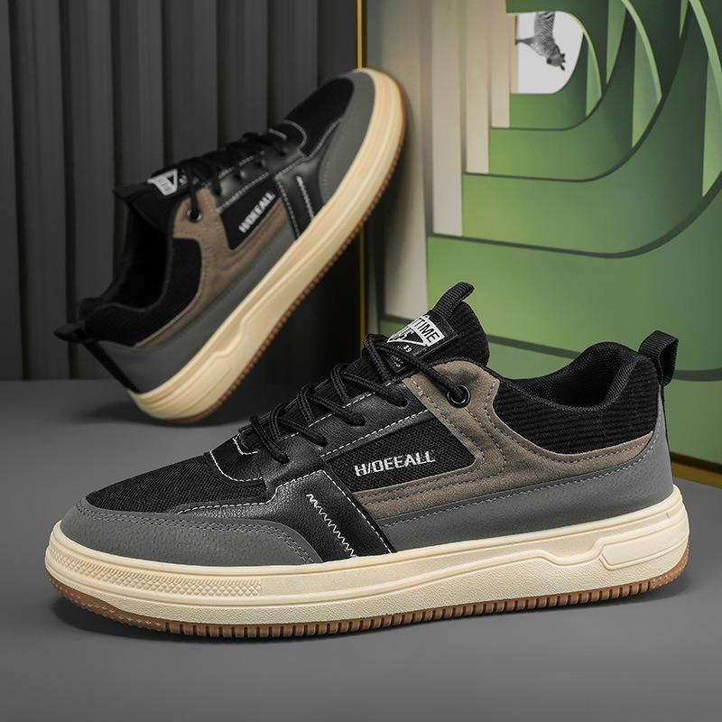 Men's shoes new sports and leisure board shoes summer non-slip and wear-resistant men's versatile low-top trendy mesh shoes breathable