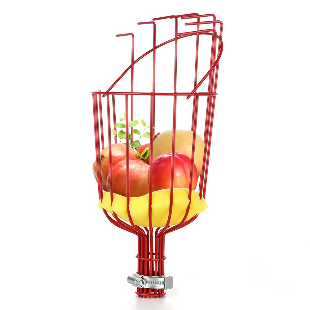 

Fruit Picker Basket Steel Orange Tree Fruit Catcher Basket with Adjustable Clamp for 1.18 Inch Diameter Pole Type 1
