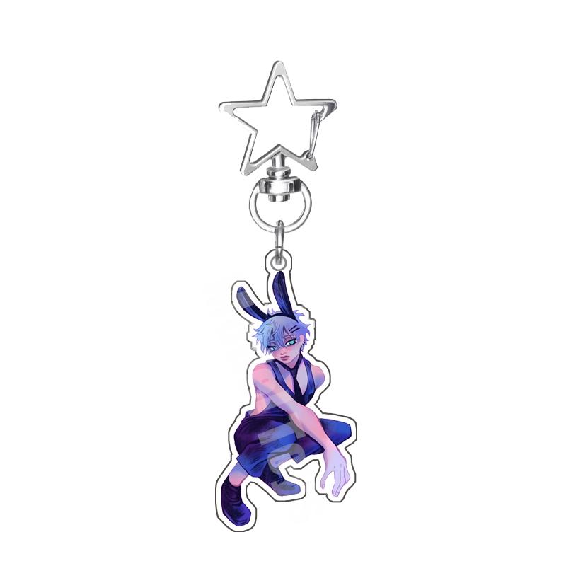 Rabbit Cafe Series Alien Stage Luka Ivan Till Mizi Hyuna Character Acrylic Keychain Decoration Pendant Fans Exquisite Gift 6Cm