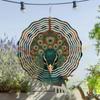 360 Degree Rotating Metal Wind Chime for Garden Decor Perfect Gift for Friends Spring Summer Fall Winter Home Decoration 25.4cm
