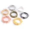 50pcs 20 25 30 35 40mm KC Gold Silver Plated Hoops Earrings Big Circle Ear Hoops Earrings Wires For DIY Jewelry Making Supplies
